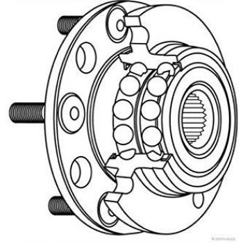 Juego de rodamientos de rueda delantero derecho e izquierdo 80mm para Hyundai Kia J4700516