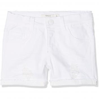 NAME IT Nkfsalli Dnmthyra 8001 Shorts Noos Pantalones Cortos, Blanco