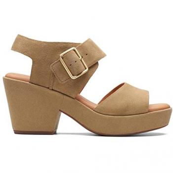 Sandalias Clarks Kimmeihi Negras con Hebillas y Plantilla Acolchada, Talla 40, Color Dark Sand