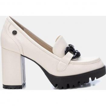 Mocasines de mujer en piel sintética con plataforma y tacón bloque.