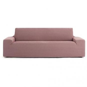 Funda para Sofá Eysa JAZ Rosa Bielástica 70 x 120 x 200 cm, adecuada para sofás de 1 y 2 plazas, con diseño moderno y tejido elástico que se adapta a la forma del sofá