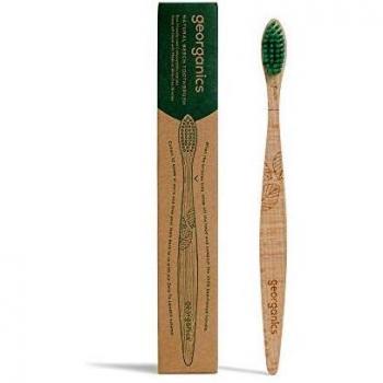 Georganics Beech Toothbrush: Eco-Friendly & Compostable Handle with BPA-Free Bristles