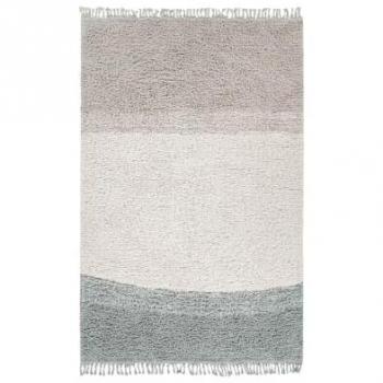 Alfombra de salón lavable de lana azul 140x200 cm y 200x300 cm