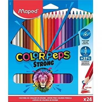 ESTUCHE 24 LAPICES DE COLORES COLOR'PEPS STRONC MAPED