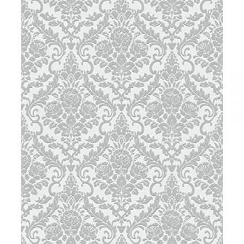 Papel Pintado Barroco Gris 0.53 x 10.05 m - Vliestapete Erismann 13396-30