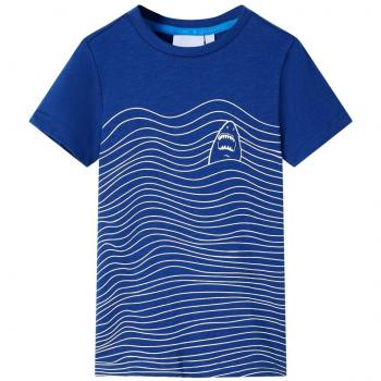 Camiseta infantil azul oscuro 128 - Día y Noche / vidaXL