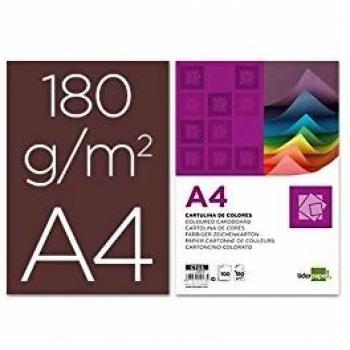 Liderpapel 180G/M2 - Cartulina, A4, Marrón