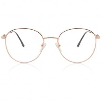 Oval Full Rim Metal Women’s Prescription Glasses - Rose-Gold - Size 50 - Blue Light Block Available - SmartBuy Collection