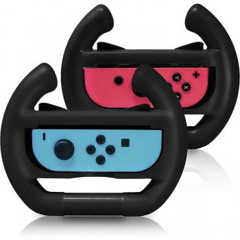 Volante Dobe para Mando Joy-Con de Switch, incluye 2 unidades, dimensiones 15,5x6,5x12,1 cm, color negro