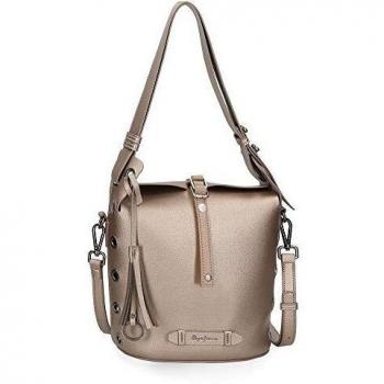 Pepe Jeans Angelica Bolso Gris 22x22x16 cms Piel Sintética