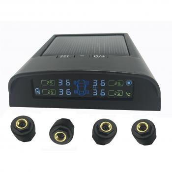 TUVVA Solar TPMS Inalámbrico Neumático Sistema de Control de la presión TPMS con 4 sensores externos