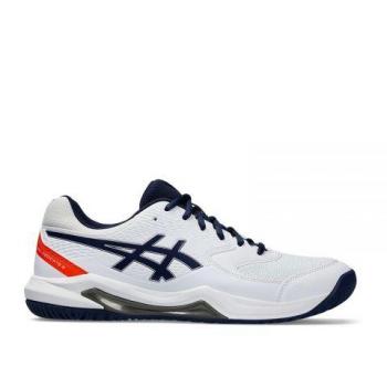 ASICS Gel-Dedicate 8 Zapatilla para Padel Todas Las Superficies Hombres - Blanco, Azul Oscuro, modelo 1041A408-102