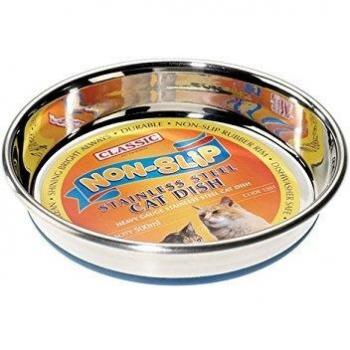 Classic Pet Products - Superplato clásico de Acero para Gatos