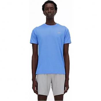 Camiseta New Balance Sport Essentials Heathertech Hombre Azul