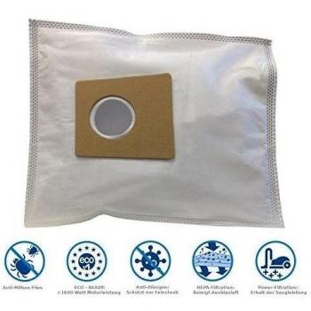 MicroSafe Juego de 10 bolsas para aspiradora Siemens Series Q4.0, Q 4.0 / Q5.0, Q 5.0 / Q8.0, Q 8.0, como original VZ41FGALL, tipo G, PowerProtect tipo G 10 bolsas de basura