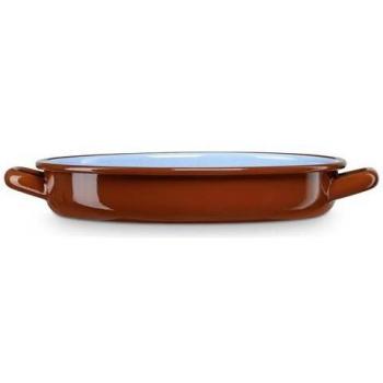 Cacerola Baja Briebe Terra Inducción 40cm 7L Acero Esmaltado Vintage Marrón