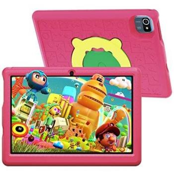 Tablet para Niños 10 Pulgadas, HotLight Tablet Niños con Control Parental, 32GB+128GB SD Expansión, Kidoz Preinstalado, 6000mAh, WiFi, Tipo C, Tablet Educativa con Funda Protectora