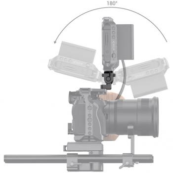 Soporte de Monitor SmallRig 1842 - Soporte de monitor ajustable, compatible con monitores de hasta 15.6 pulgadas, construcción en aluminio ligero, diseño de inclinación y rotación, fácil instalación con tornillos estándar, ideal