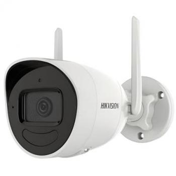 Cámara IP Hikvision DS-2CV2041G2-IDW 4MP exterior con audio bidireccional, visión nocturna IR 30m y PoE, IP66