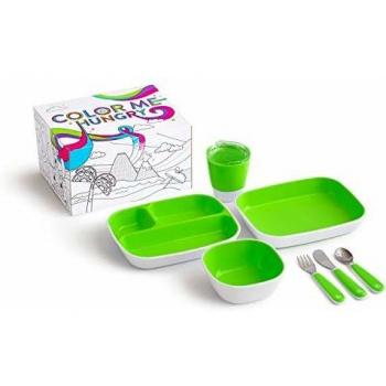 Munchkin 051758 - Set de vajilla para niños, Verde