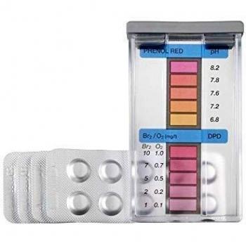 Kit de análisis de agua: Comparador de oxígeno/bromo + pH con pastillas DPD4 - GRE