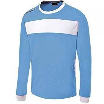 Kappa Remilio LS - Camiseta de equipación para hombre, color azul claro/blanco, talla YM