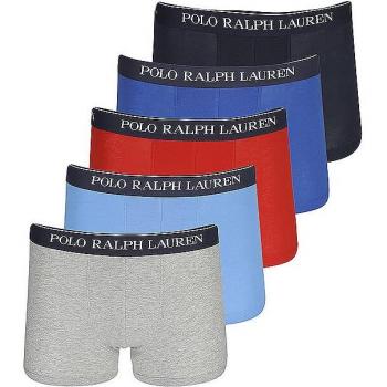 Polo Ralph Lauren Men's 5-Pack Classic Trunks - Assorted Colors (Red, Gray, Blue, Black, Light Gray) Size M