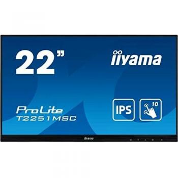 iiyama Prolite T2251MSC-B1 Monitor Táctil de 21,5 Multitáctil Capacitivo de 10 puntos, FullHD