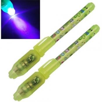 SODIAL(R) 2 x Rotulador Pluma Invisible Seguridad UV Ultravioleta LED
