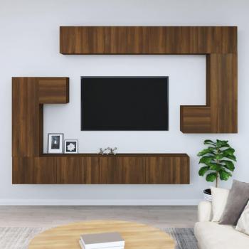 Mueble de pared para TV de madera contrachapada en color roble marrón, dimensiones 100 x 30 x 30 cm, ideal como mueble de salón o mesa para televisor