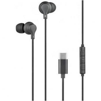 Auriculares Intrauriculares USB C Bigben Connected Negros con Control Remoto y Micrófono