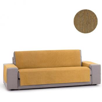 Protector Cubre Sofá Funda de Sofa Adaptable modelo Chenilla, 4 Plazas, diseño Elite, color Ocre