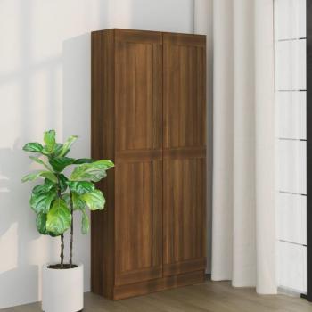 Estantería de madera contrachapada color roble marrón 82,5x30,5x185,5 cm