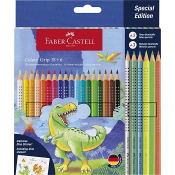 Estuche 18 lapiceros Grip y 6 lapiceros GRIP Faber-Castell