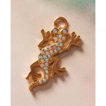 Apodemia - Charm Salamandra con incrustaciones de pedrería multicolor