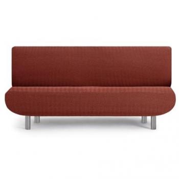 Funda sofá bielástica clic-clac Eysa Jaz 3 plazas marrón 160 x 100 x 230 cm