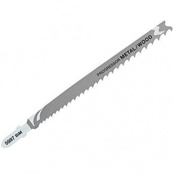 DEWALT DT2059-QZ - Hoja de sierra Progressor bi-metal, longitud: 132mm, paso de diente: 2.4-5, para cortes rápidos en madera hasta 65mm de espesor, metales, tubos y perfiles de 3mm a 10mm.