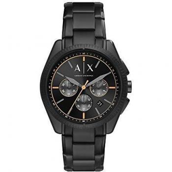 Armani Exchange Men's Quartz Watch with Stainless Steel Strap, Black, 22