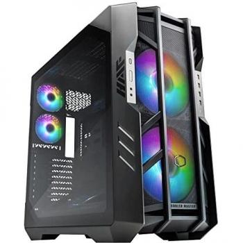 Cooler Master HAF 700 E-ATX Full Tower Gaming Case with Tempered Glass, Dual 200mm ARGB Fans, and Three 120mm ARGB Fans - Titanium Grey