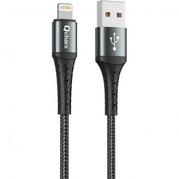 Cable Qcharx Lyon USB a Lightning de alta velocidad y resistencia - 1 metro