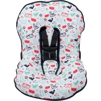 Jyoko Funda Acolchada Universal para Silla de Coche Grupo 0 y 1 - Transpiración, Regulación de Temperatura, Diseño Dino Party