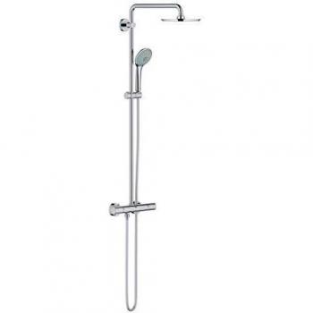 Grohe 27964000 Euphoria 210 - Sistema de ducha con termostato, cabezal de ducha redondo 210mm