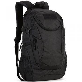 Hombre Mujer Bolsa de Asalto Táctico Militar al Aire Libre Mochila de Acampada Ciclismo Sendemismo Bolsa Mochila 25L, Negro