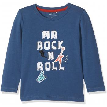 NAME IT Nitgesam Ls Top M Mini, Camisa Manga Larga para Bebés, Azul