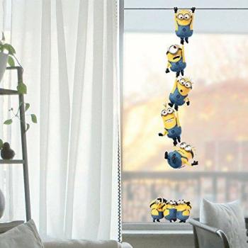 The North Face WINDMIn02 Decorazione da vetro Pack de 2 Hojas de Pegatinas con diseño Minions, PVC, Multicolor, 24 x 34 cm, 2 Unidades