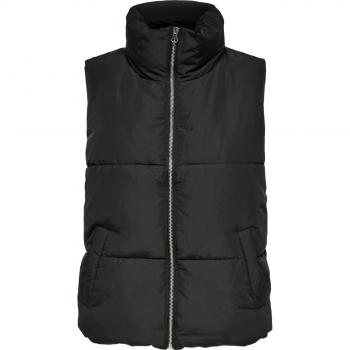 JDY Women's Short Padded Vest with High Collar - Newerica Black