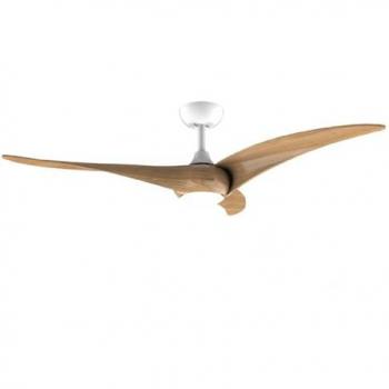 Ventilador de Techo Cecotec EnergySilence Aero 5295 Whitewood con Luz LED, Mando a Distancia, Motor DC, 54 pulgadas, 40W y Temporizador Programable