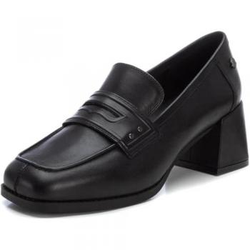 Mocasines de Piel para Mujer Carmela Negros con Tacón de 5 a 8 cm - Casual y Clásico, Talla 36