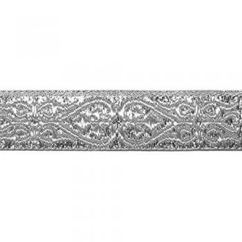 20 m brocado Borte webband 16 mm de ancho color: Lurex de plata de 1 a de mercancías 16007 corta de Si