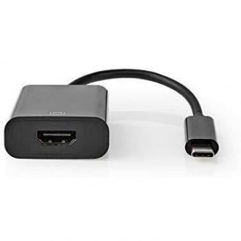 NEDIS Adaptador USB | USB 3.1 | USB Type-C ™ Macho | Salida HDMI ™ | 5 Gbps | 0.20 m | Redondo | Niquelado | PVC | Negro | Bulk